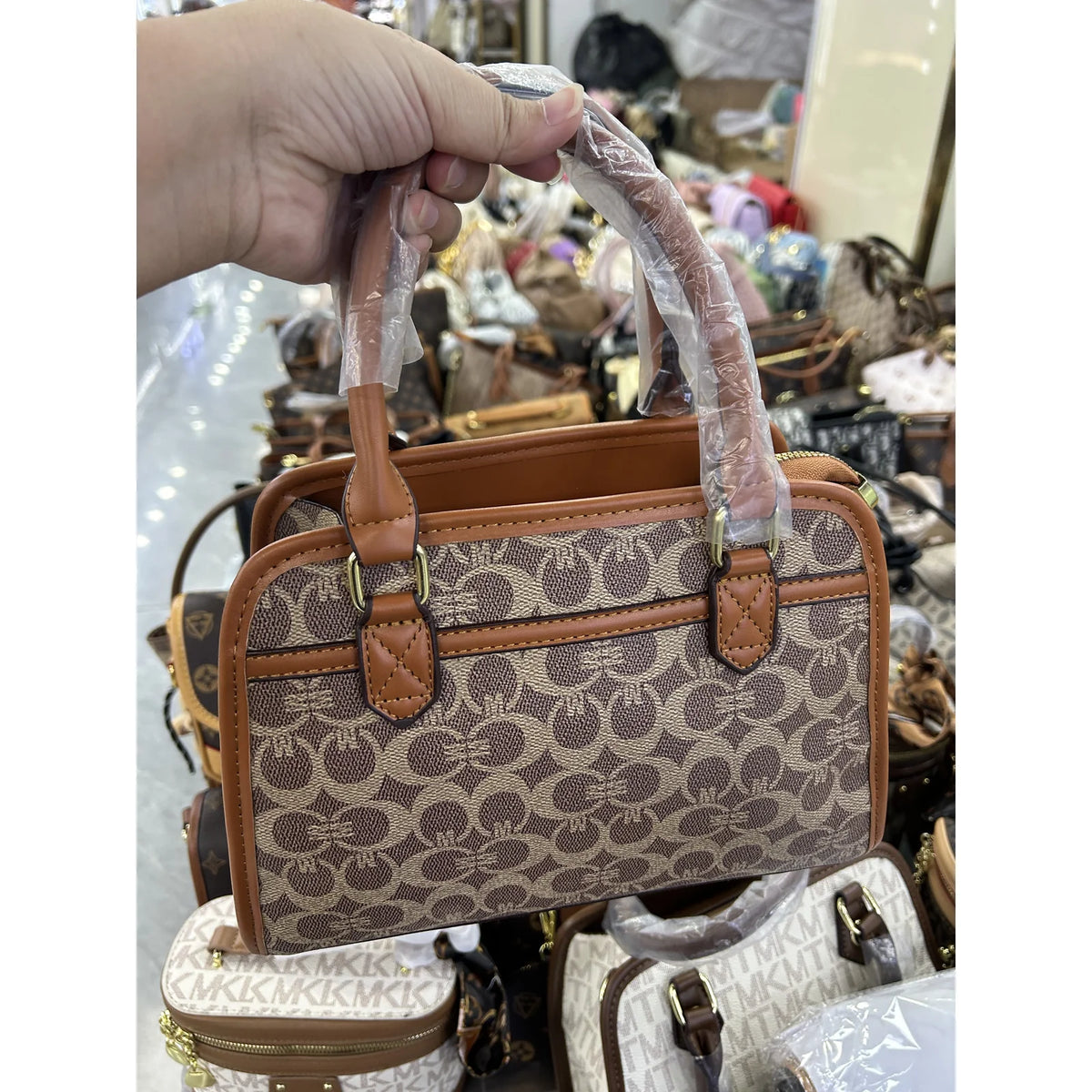 001 Small Rectangular Top-Handle Bag