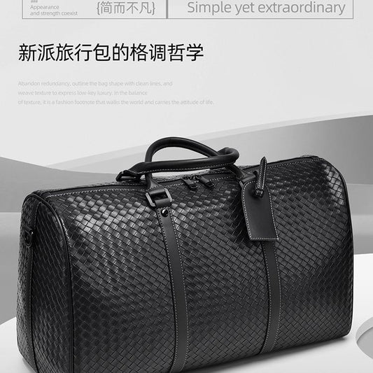 Large-Capacity Woven Travel Duffel Bag