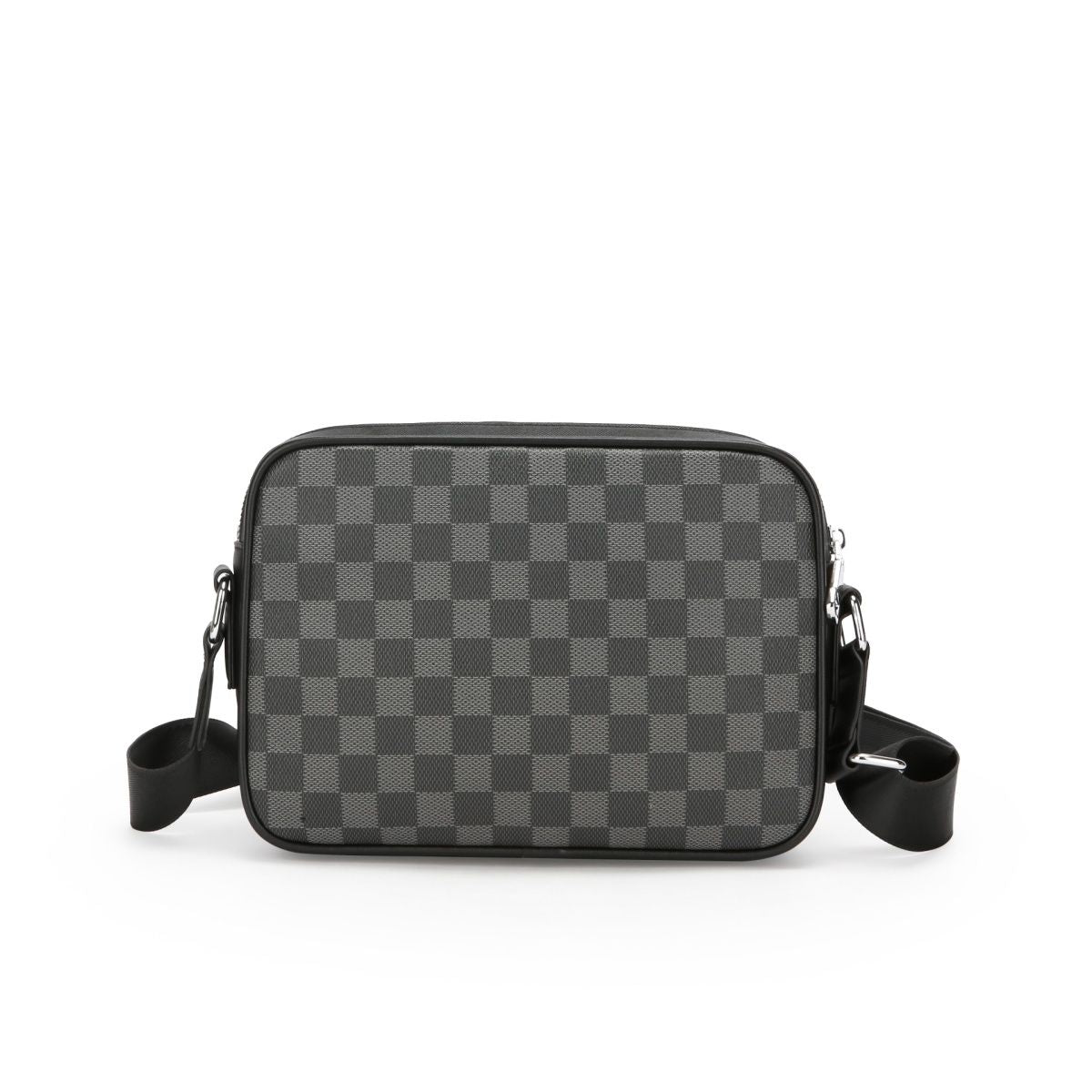 Men's Plaid Square Crossbody Bag