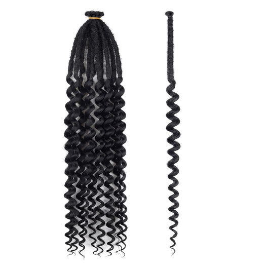 Curly-End Locs Crochet Hair, 24 Inch - product view 2