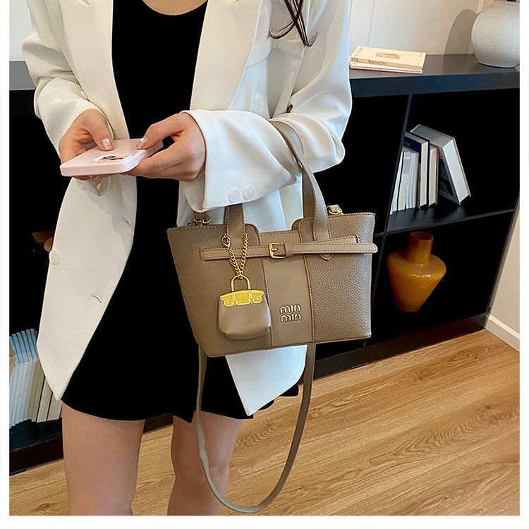 Colorblock Crossbody Tote With Lock Charm