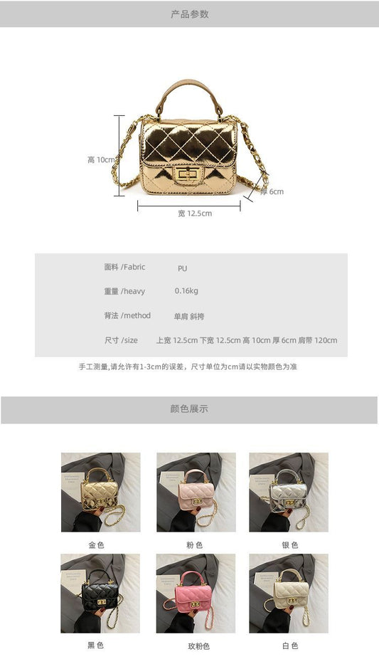 Girls' Diamond-Quilted Mini Crossbody Bag