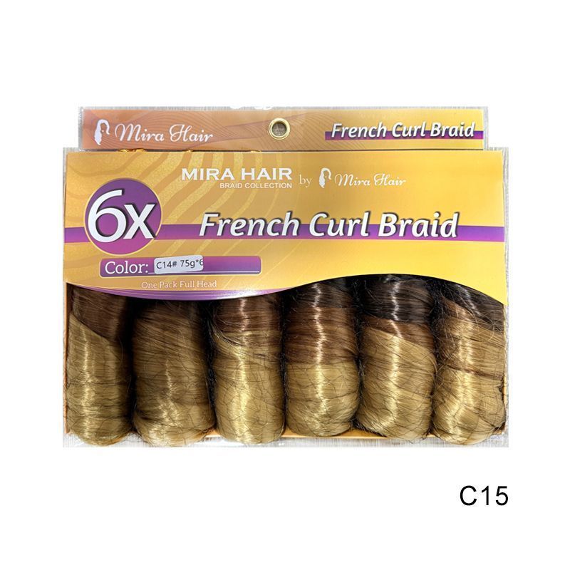 6X French Spiral Curl Crochet Hair - product view 30