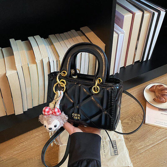 Mini Diamond-Quilted Handbag With Rose Charm