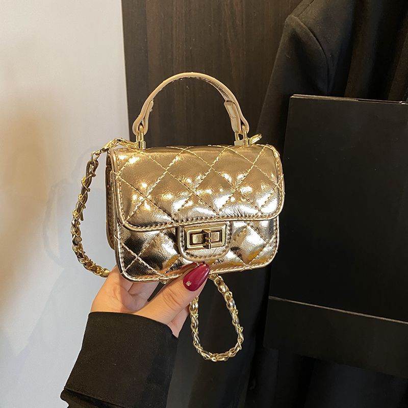 Girls' Diamond-Quilted Mini Crossbody Bag