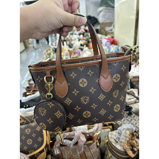 002 Large Printed Shopper With Coin Pouch