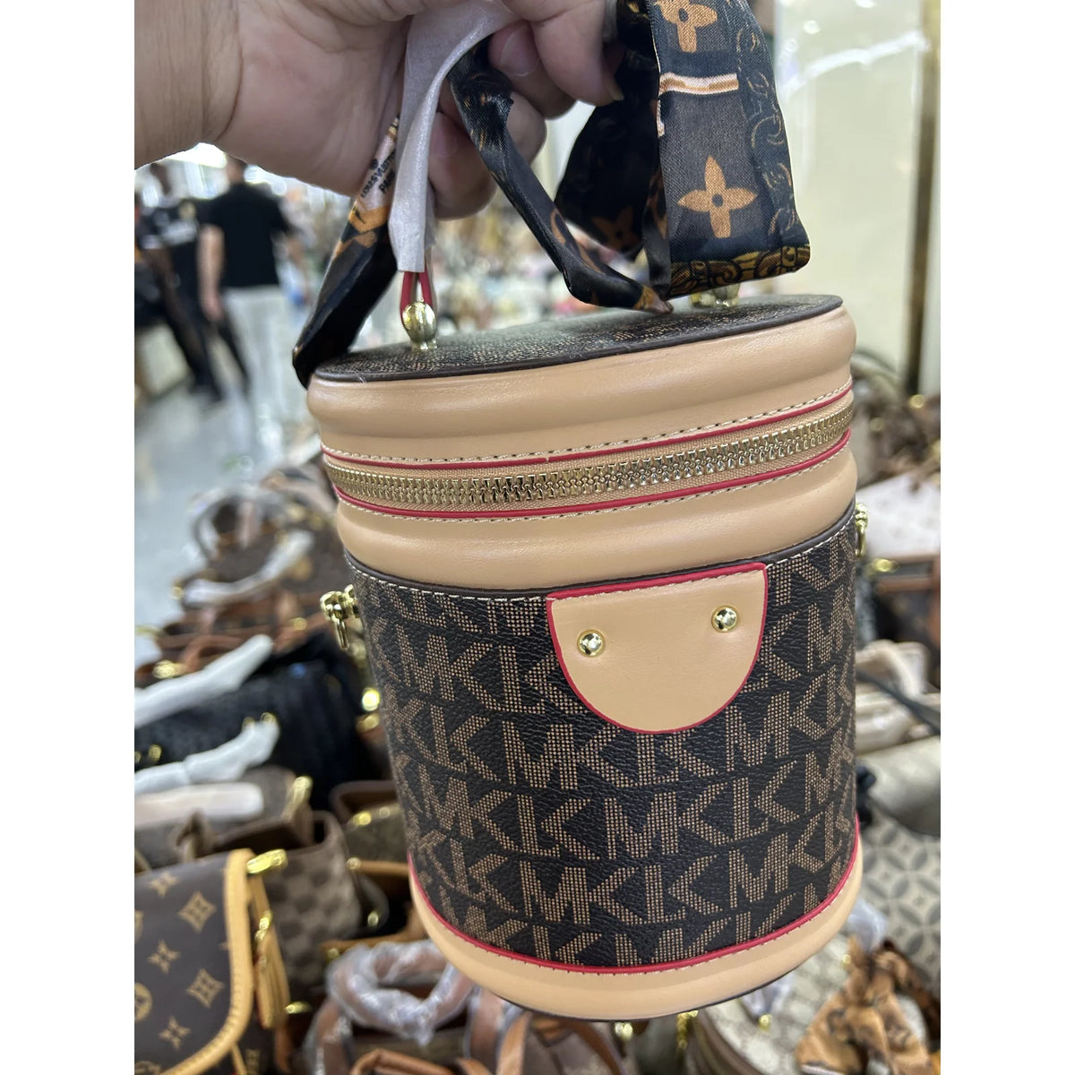 003 Small Cylindrical Top-Handle Bag