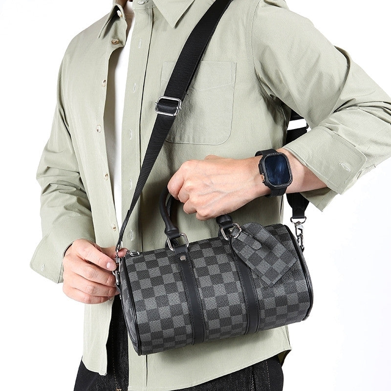 Unisex Plaid Pillow Handbag