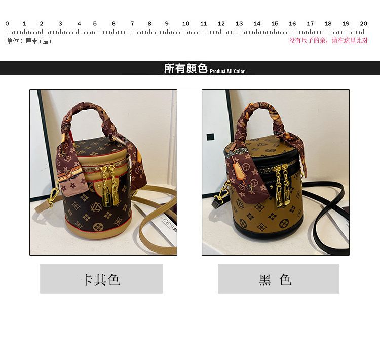 Round Top-Handle Crossbody Bucket Bag