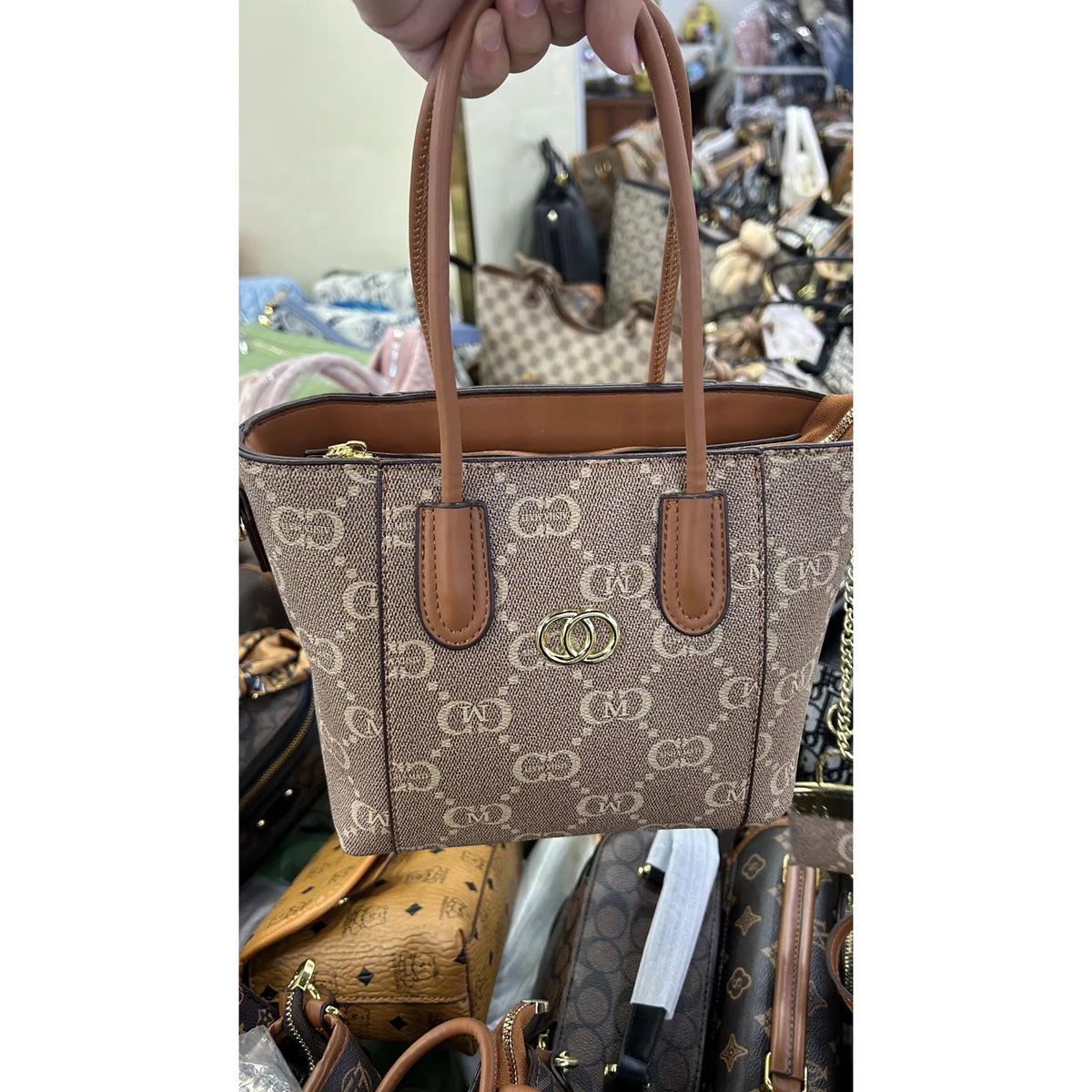 016 Large Patterned Open-Top Shopper