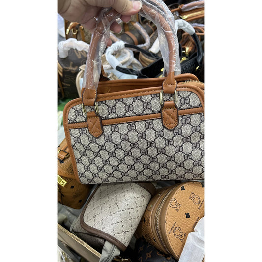 024 Small Patterned Zip Satchel
