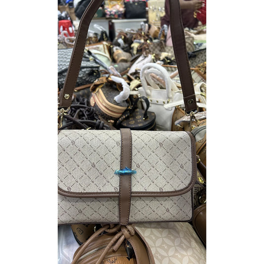 036 Small Patterned Flap Bag