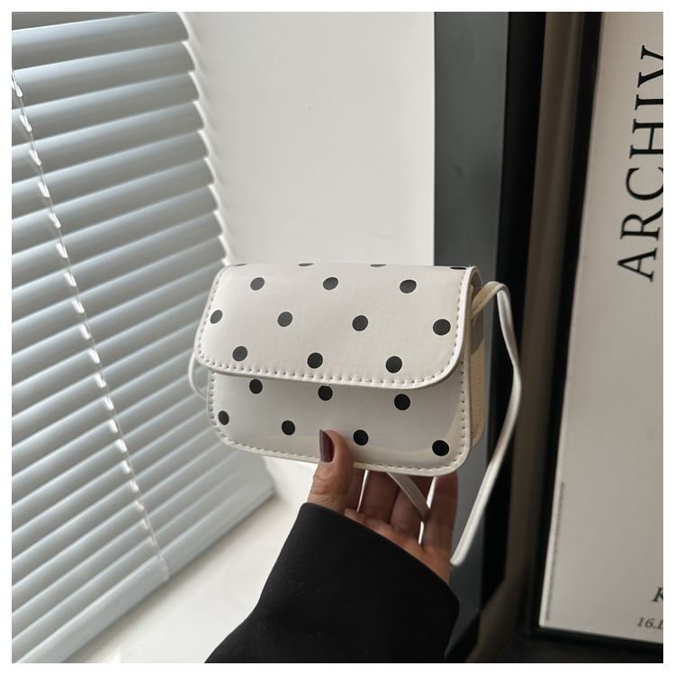 Polka-Dot Square Underarm Shoulder Bag