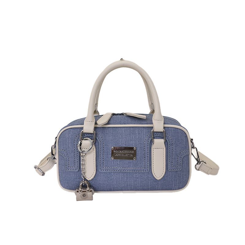 Retro Denim Square Crossbody Bag