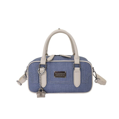 Retro Denim Square Crossbody Bag