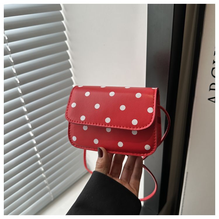 Polka-Dot Square Underarm Shoulder Bag