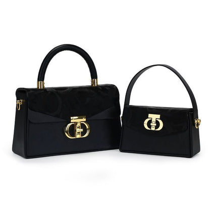 Retro Earth-Tone Square Crossbody Handbag