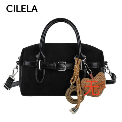 Retro Top-Handle Pillow Crossbody Bag