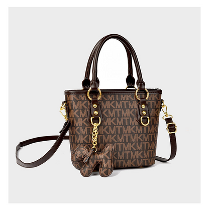 Letter-Print Commuter Shoulder & Crossbody Bag