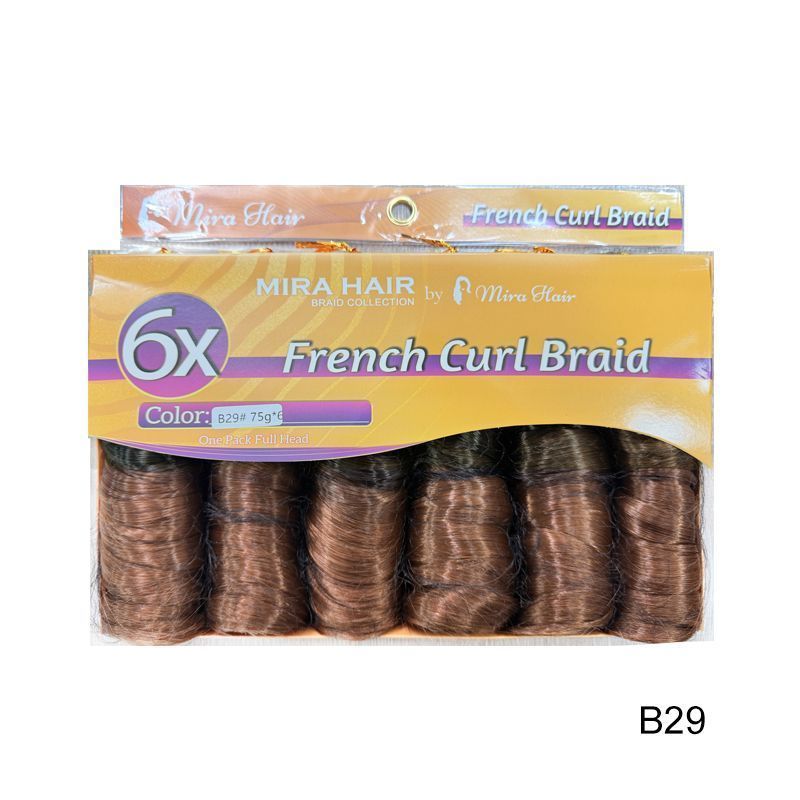 6X French Spiral Curl Crochet Hair - product view 28