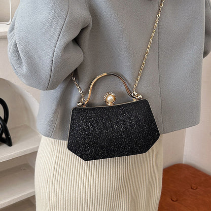 Sequin Evening Handbag With Chain Strap