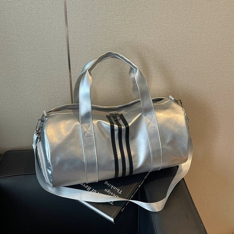 Striped Large-Capacity Barrel Gym & Travel Duffel