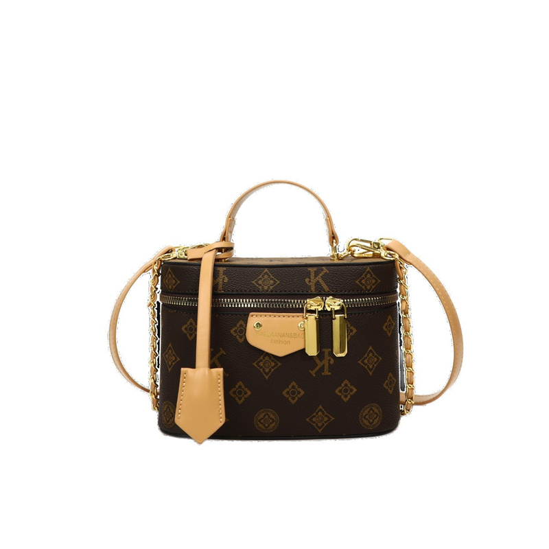 Retro Patterned Mini Box Shoulder Bag