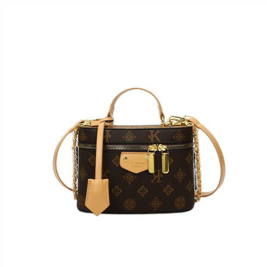 Retro Patterned Mini Box Shoulder Bag