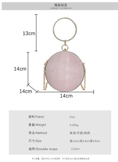 Mini Evening Handbag With Ball Chain