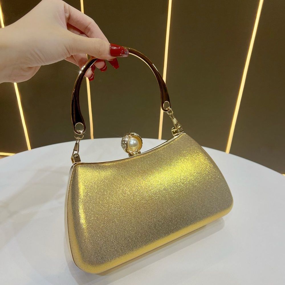 Pleated Satin Teardrop-Accent Handbag
