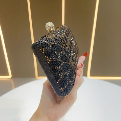 Floral Rhinestone Box Clutch