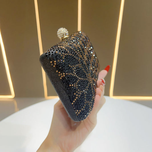 Floral Rhinestone Box Clutch