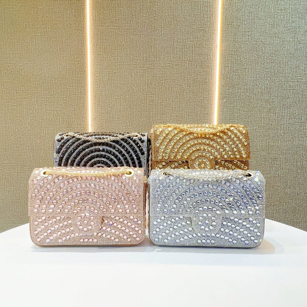Pearl & Rhinestone Flap Evening Bag