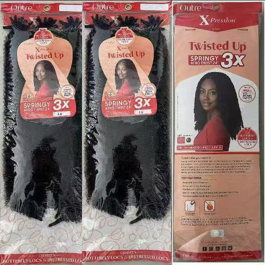 3X Kinky Curly Marley Crochet Hair - product view 1
