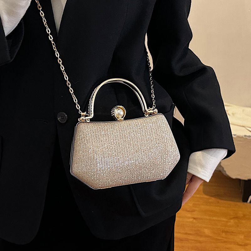 Sequin Evening Handbag With Chain Strap