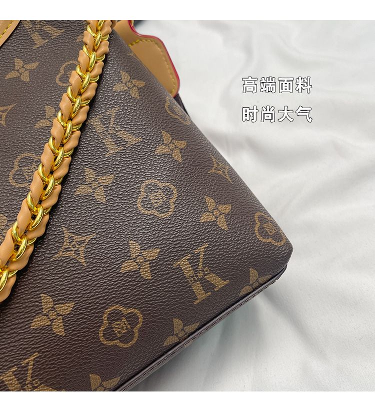 Large-Capacity Printed Commuter Crossbody Tote