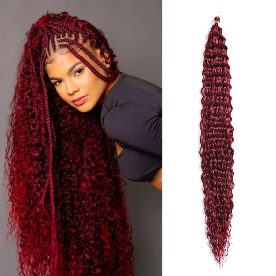 Deep Wave Crochet Hair, 22 Inch - product view 1