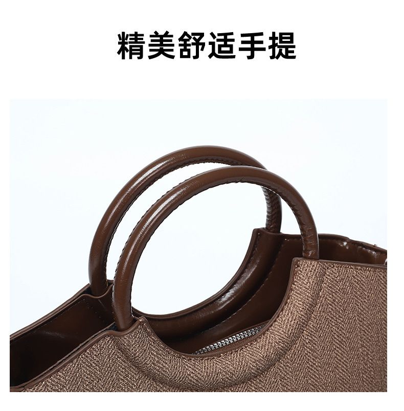 Basket-Style Top-Handle Commuter Handbag