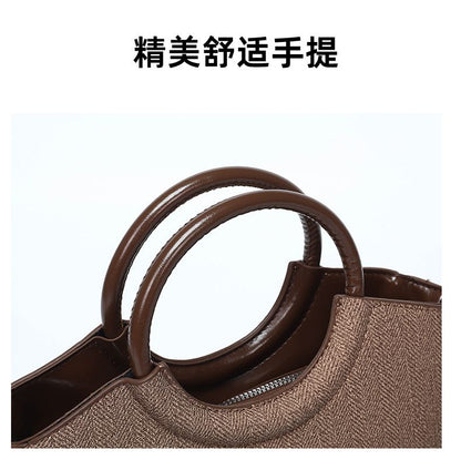 Basket-Style Top-Handle Commuter Handbag