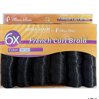 6X French Spiral Curl Crochet Hair - product view 1