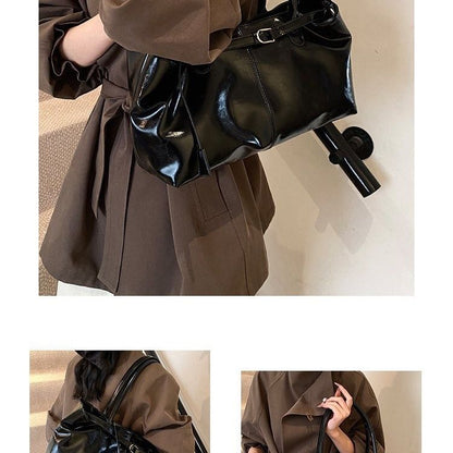 Large-Capacity Shoulder Tote With Magnetic & Zip Closures