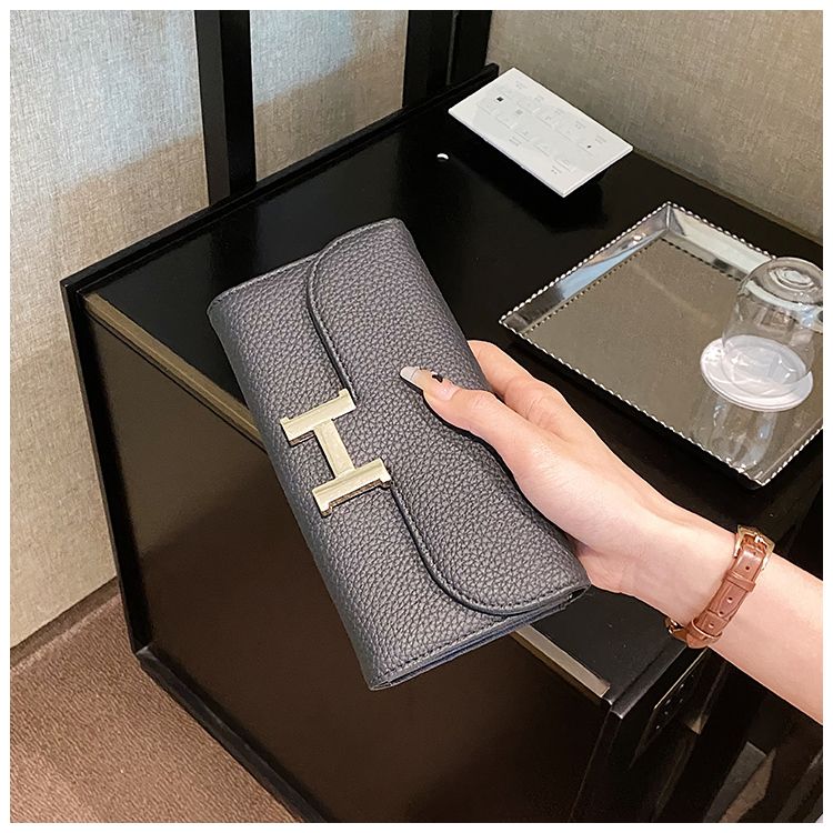 Pebble-Texture Flap Wallet - product view 2