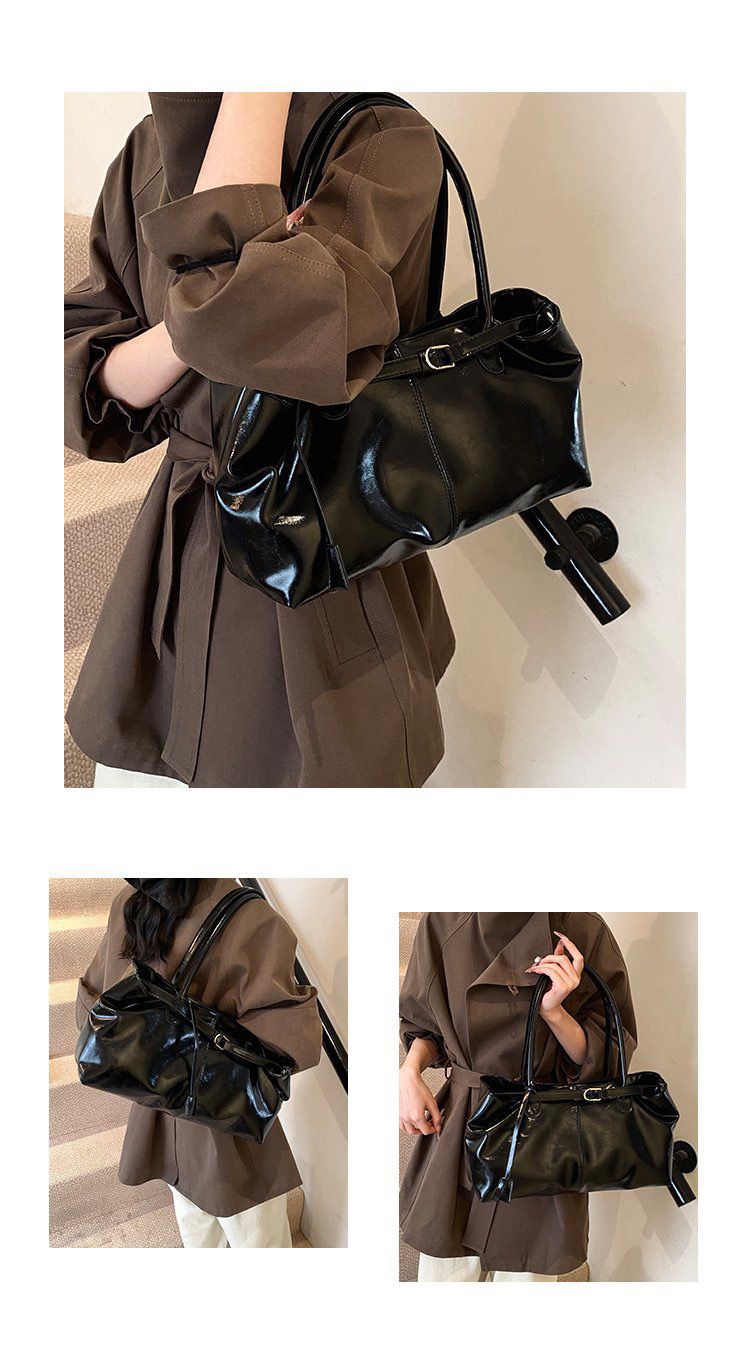 Large-Capacity Shoulder Tote With Magnetic & Zip Closures