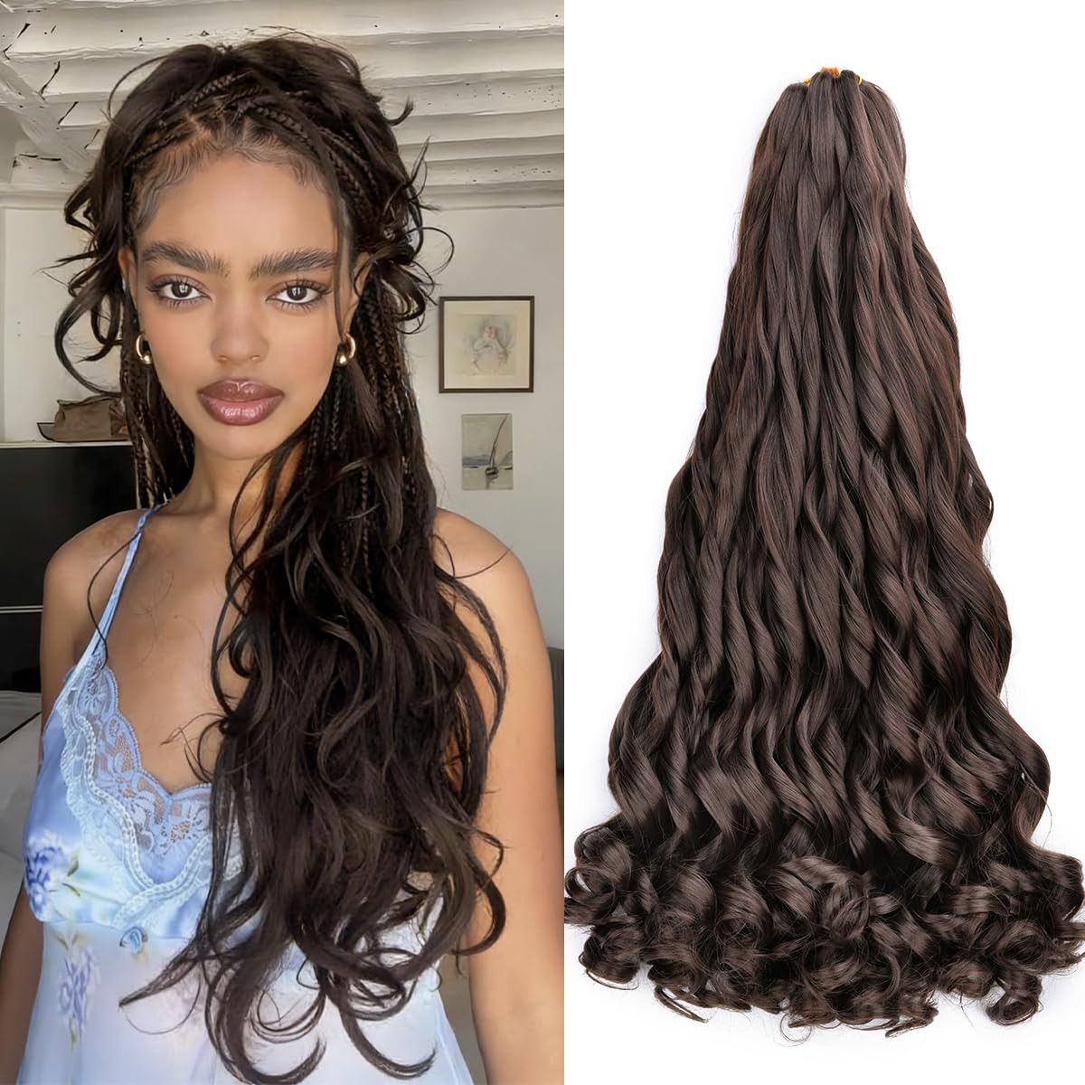 French Spiral Curl Hair, 24 Inch - product view 1
