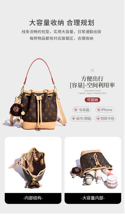 Large-Capacity Commuter Bucket Bag