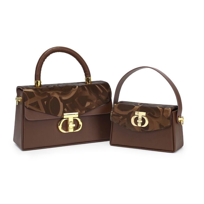 Retro Earth-Tone Square Crossbody Handbag