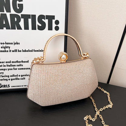 Sequin Evening Handbag With Chain Strap