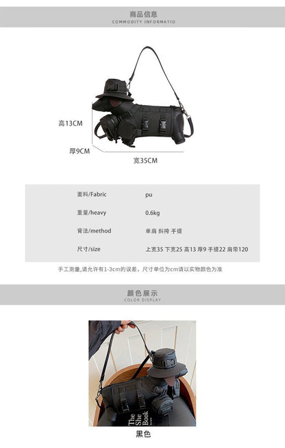 Unisex Large-Capacity Utility Messenger Bag
