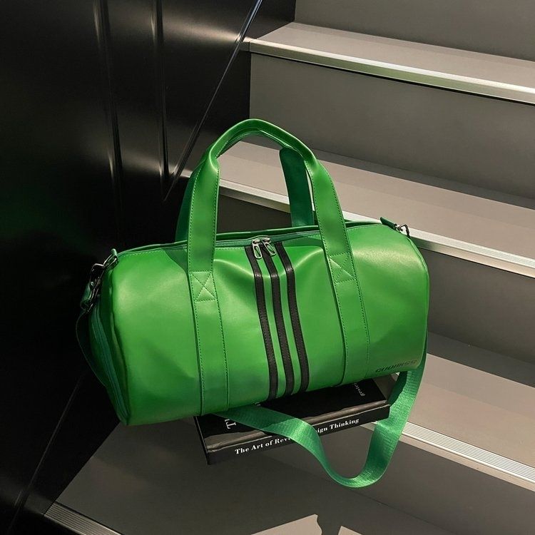 Striped Large-Capacity Barrel Gym & Travel Duffel