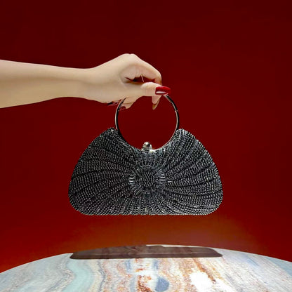 Embroidered Tassel Frame Evening Bag